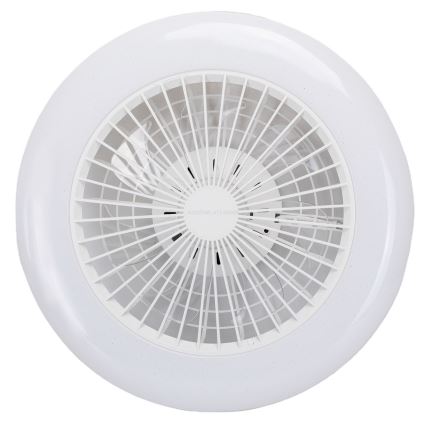 Aigostar - Lámpara de techo LED regulable con ventilador LED/40W/230V 2700-6500K diámetro 48,5 cm blanca + mando a distancia