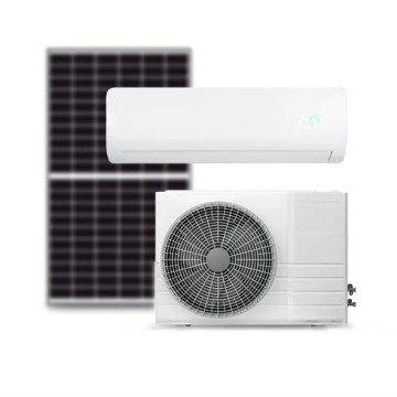 Aire acondicionado solar híbrido 5 kW Tuya Wi‑Fi blanco + mando a distancia