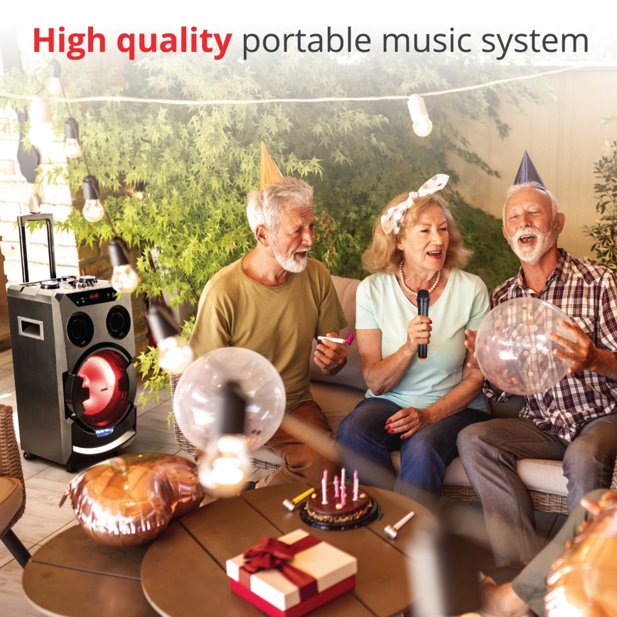 AKAI ABTS-112 - Altavoz inalámbrico 300W/230V 7000 mAh + mando a distancia