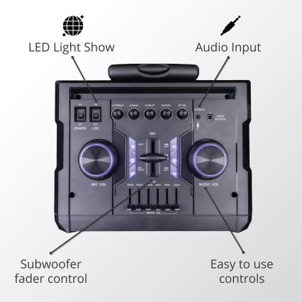 AKAI ABTS-112 - Altavoz inalámbrico 300W/230V 7000 mAh + mando a distancia