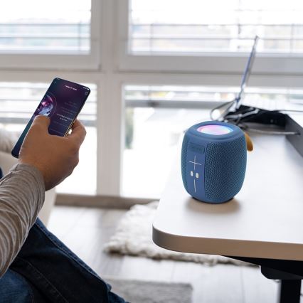 AKAI ABTS-V5 BL - Altavoz inalámbrico con micrófono 3W/1200 mAh azul