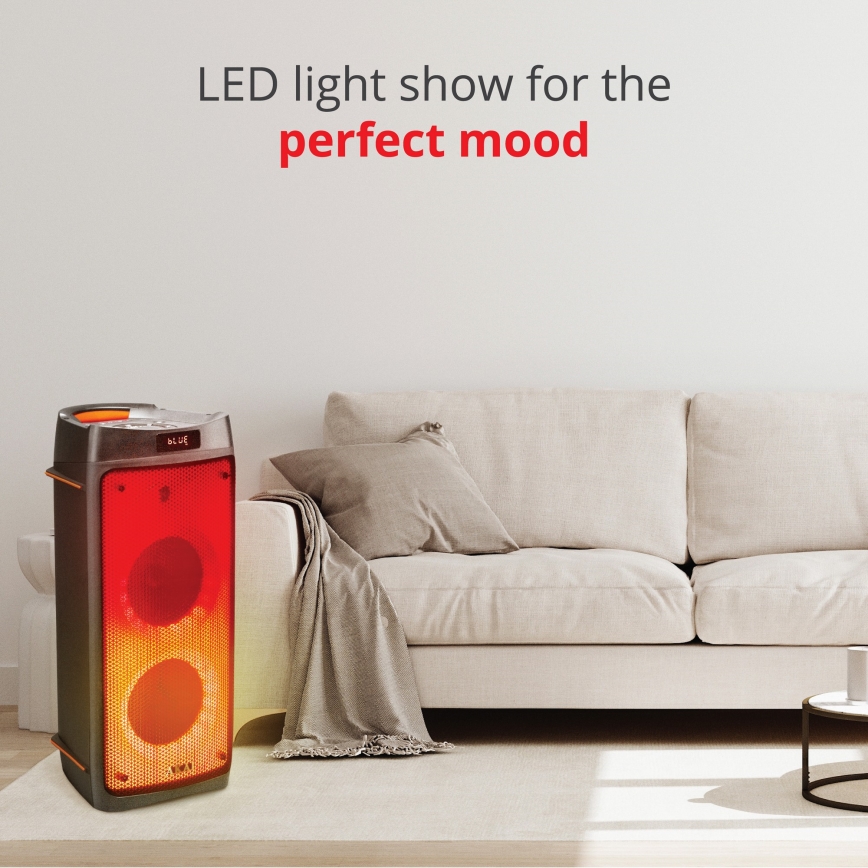 AKAI PARTY BOX 810 - Altavoz inalámbrico 65W/230V 5000 mAh + mando a distancia