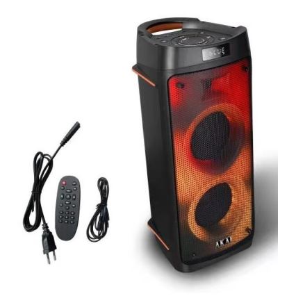 AKAI PARTY BOX 810 - Altavoz inalámbrico 65W/230V 5000 mAh + mando a distancia