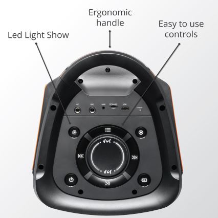 AKAI PARTY BOX 810 - Altavoz inalámbrico 65W/230V 5000 mAh + mando a distancia