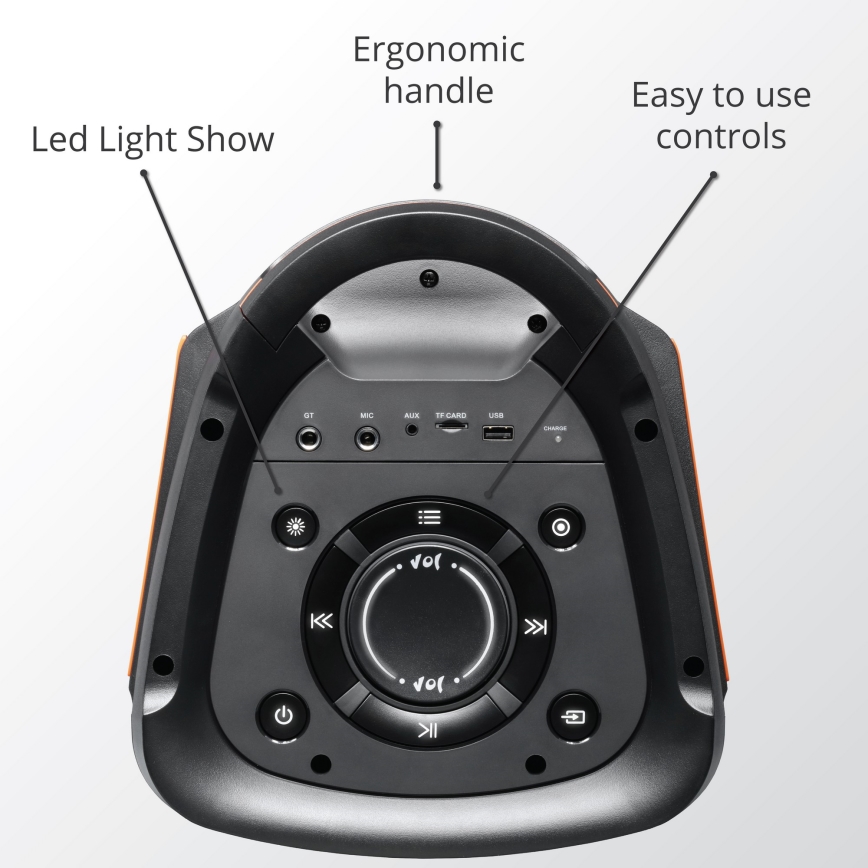 AKAI PARTY BOX 810 - Altavoz inalámbrico 65W/230V 5000 mAh + mando a distancia