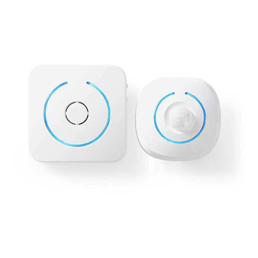 Alarma con sensor de movimiento inalámbrico 6xAA blanco