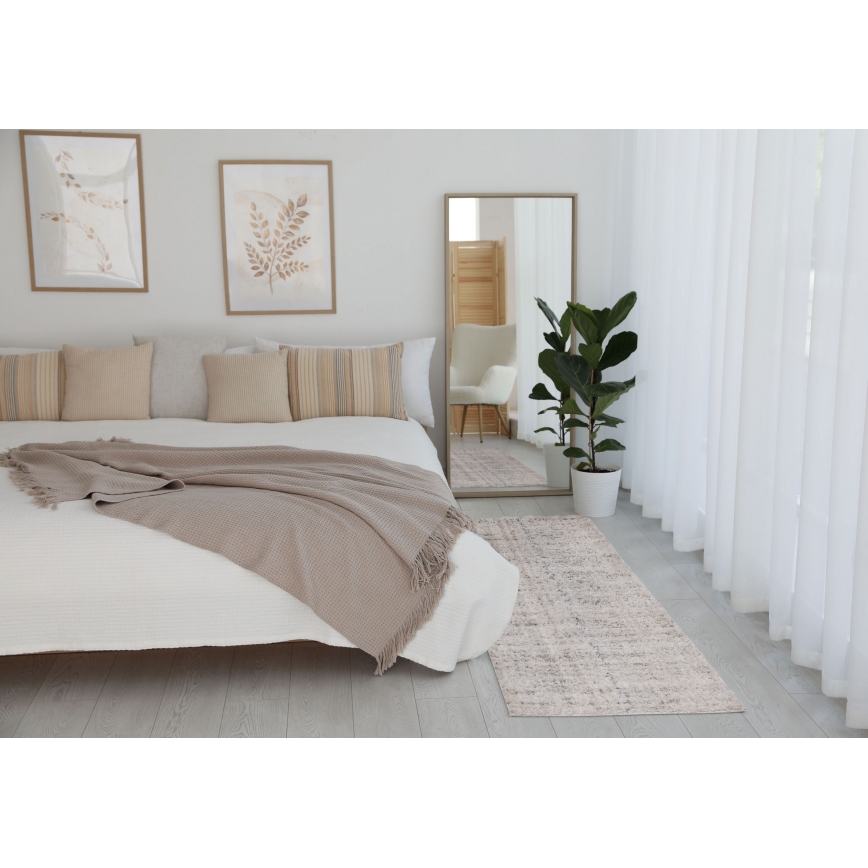 Alfombra BILBAO SHAGGY 80x150 cm beige