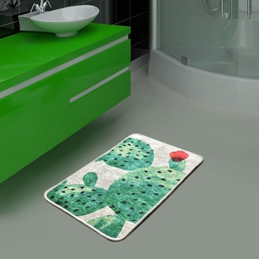 Alfombra de baño VERDE 40x60 cm verde
