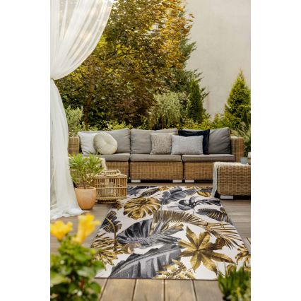 Alfombra exterior CAPPUCCINO 120x180 cm dorada/gris