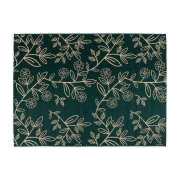 Alfombra exterior JUNGLE 160x220 cm verde/estampado de hojas
