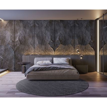 Alfombra FIR WOOL 160 cm 2600 g/m2 antracita/natural