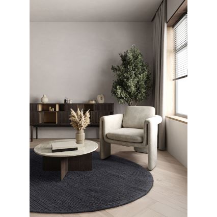 Alfombra FIR WOOL 160 cm 2600 g/m2 antracita/natural