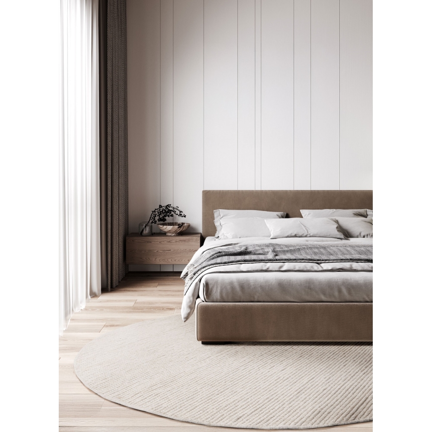 Alfombra FIR WOOL 160 cm 2600 g/m2 crema/natural