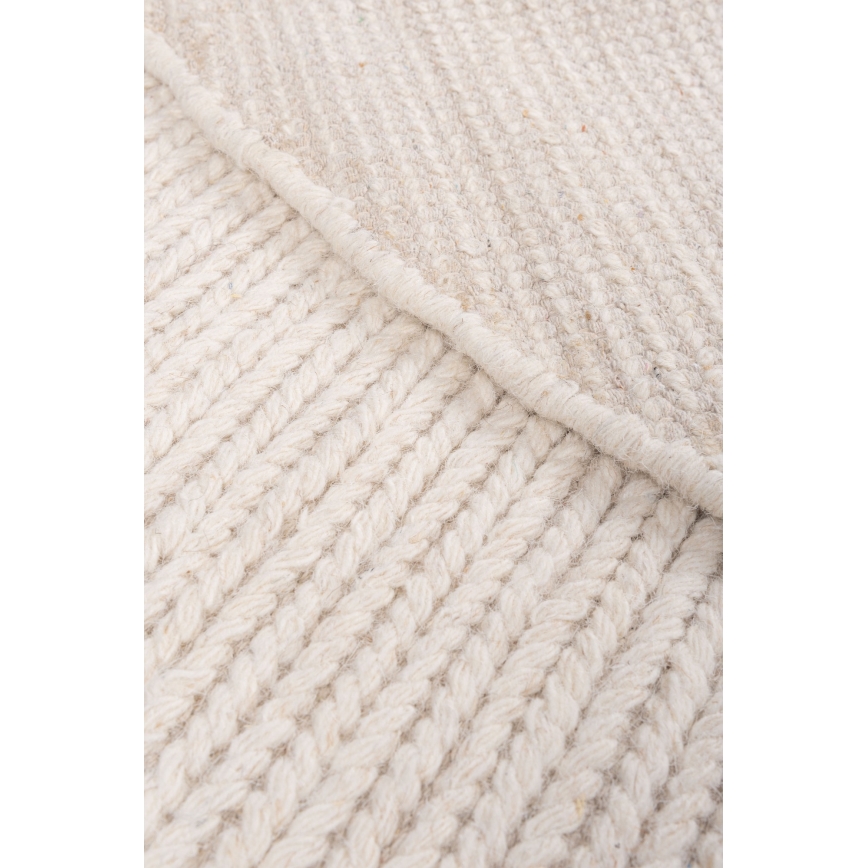 Alfombra FIR WOOL 160 cm 2600 g/m2 crema/natural