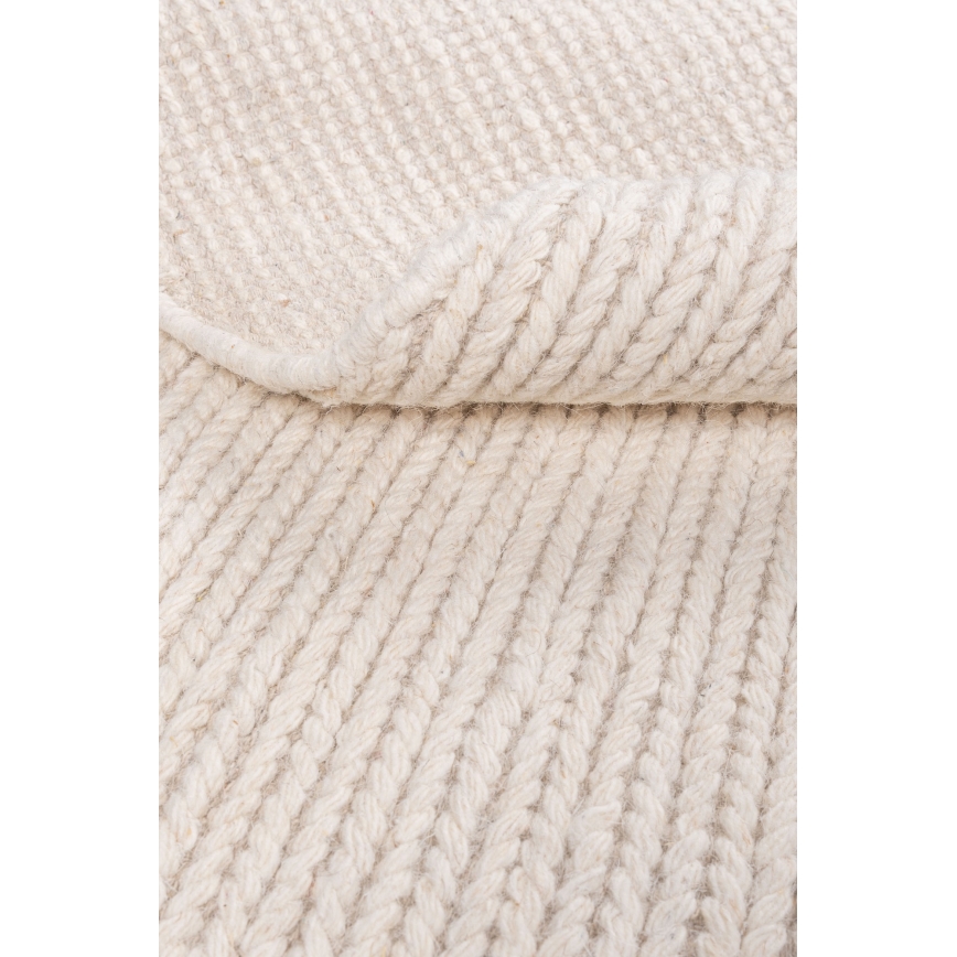 Alfombra FIR WOOL 160 cm 2600 g/m2 crema/natural