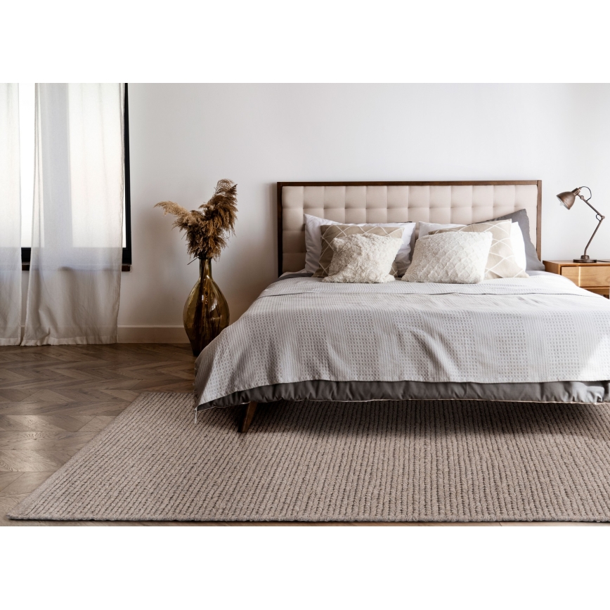 Alfombra FIR WOOL 160x230 cm 2600 g/m2 beige/natural