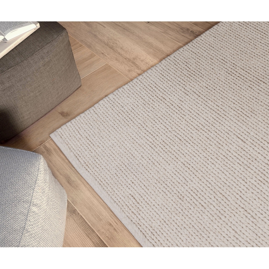 Alfombra FIR WOOL 200x300 cm 2600 g/m² crema/natural