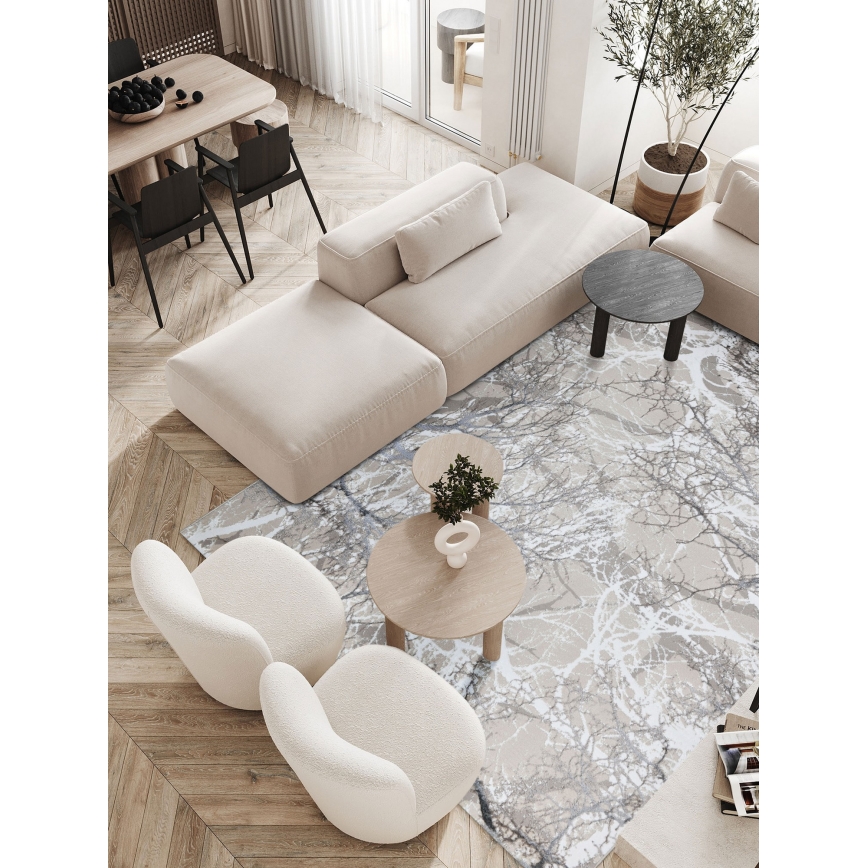 Alfombra GRECE 120x170 cm 2150 g/m2 crema/gris/blanco