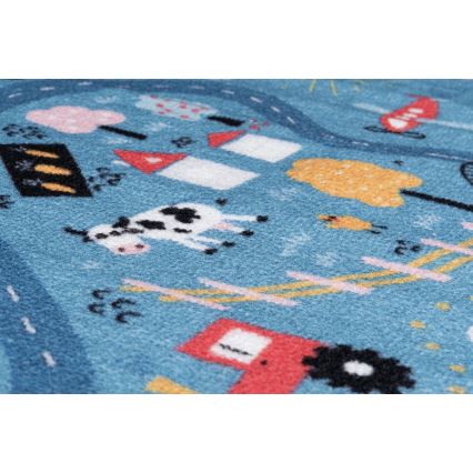 Alfombra infantil STELLA STREETS 100x150 cm azul/ciudad