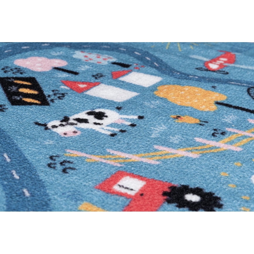 Alfombra infantil STELLA STREETS 100x150 cm azul/ciudad