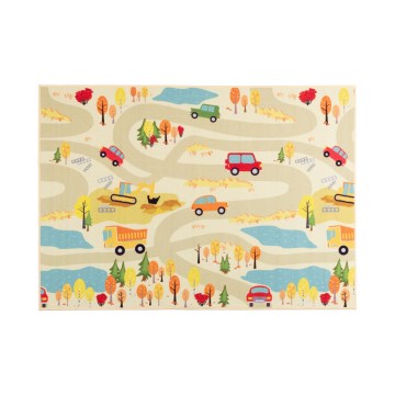 Alfombra infantil STELLA STREETS 100x150 cm beige/ciudad