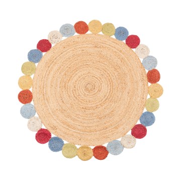 Alfombra JUTA 120 cm multicolor/natural