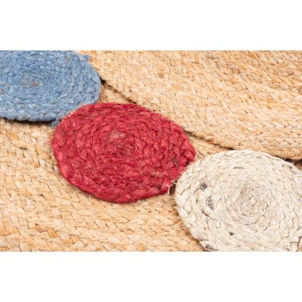 Alfombra JUTA 120 cm multicolor/natural
