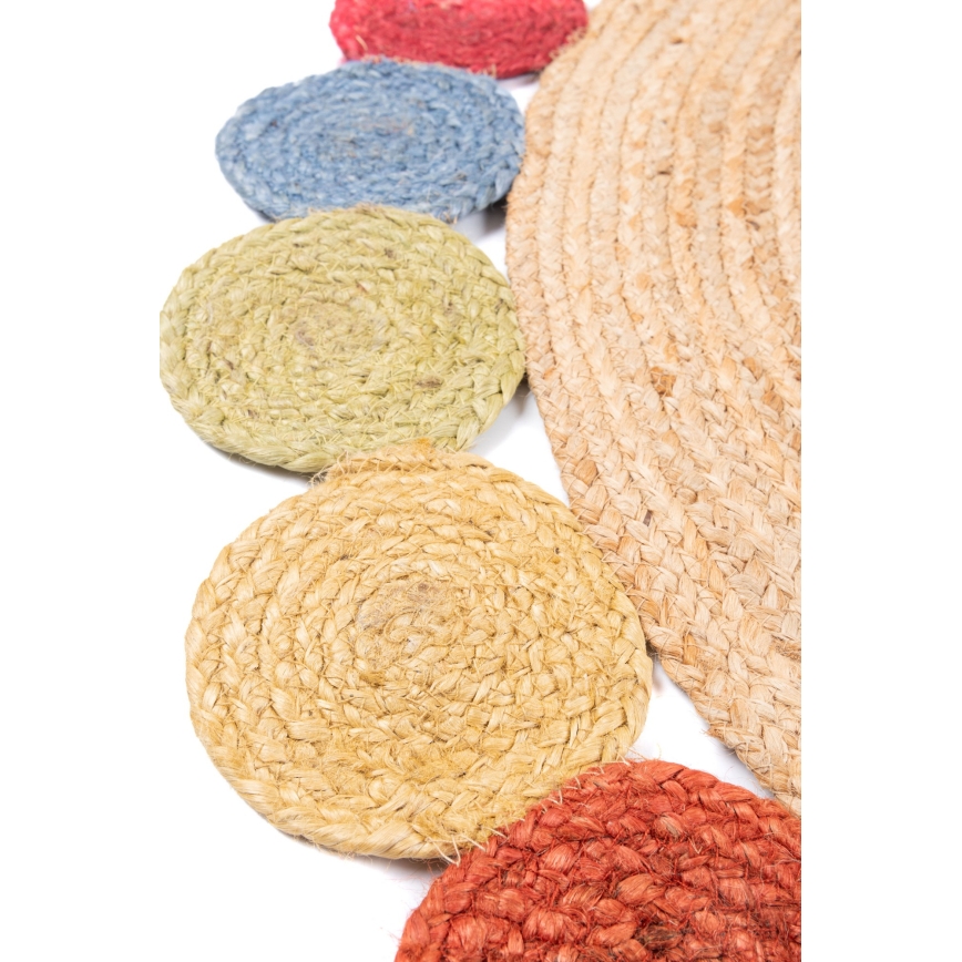 Alfombra JUTA 120 cm multicolor/natural