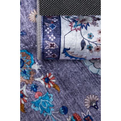 Alfombra oriental antideslizante PRINT SHINE 160x230 cm, azul