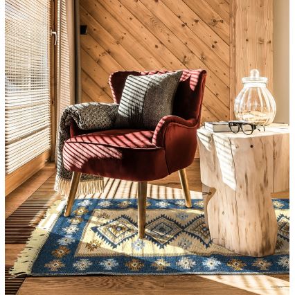 Alfombra oriental KILIM 80x150 cm azul