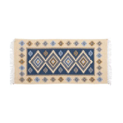 Alfombra oriental KILIM 80x150 cm azul