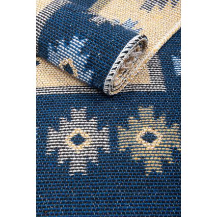 Alfombra oriental KILIM 80x150 cm azul