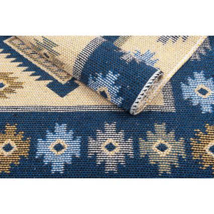 Alfombra oriental KILIM 80x150 cm azul