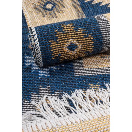 Alfombra oriental KILIM 80x150 cm azul