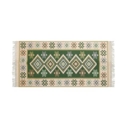 Alfombra oriental KILIM 80x150 cm verde