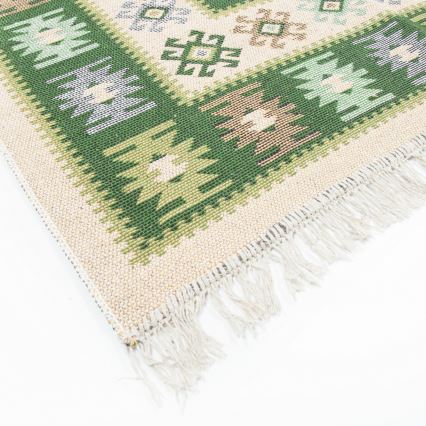 Alfombra oriental KILIM 80x150 cm verde