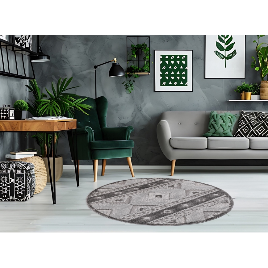 Alfombra para exterior CHIARA 120 cm gris