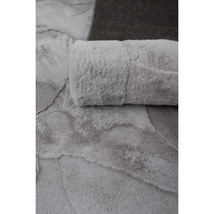 Alfombra RABBIT 3D 160x230 cm gris claro