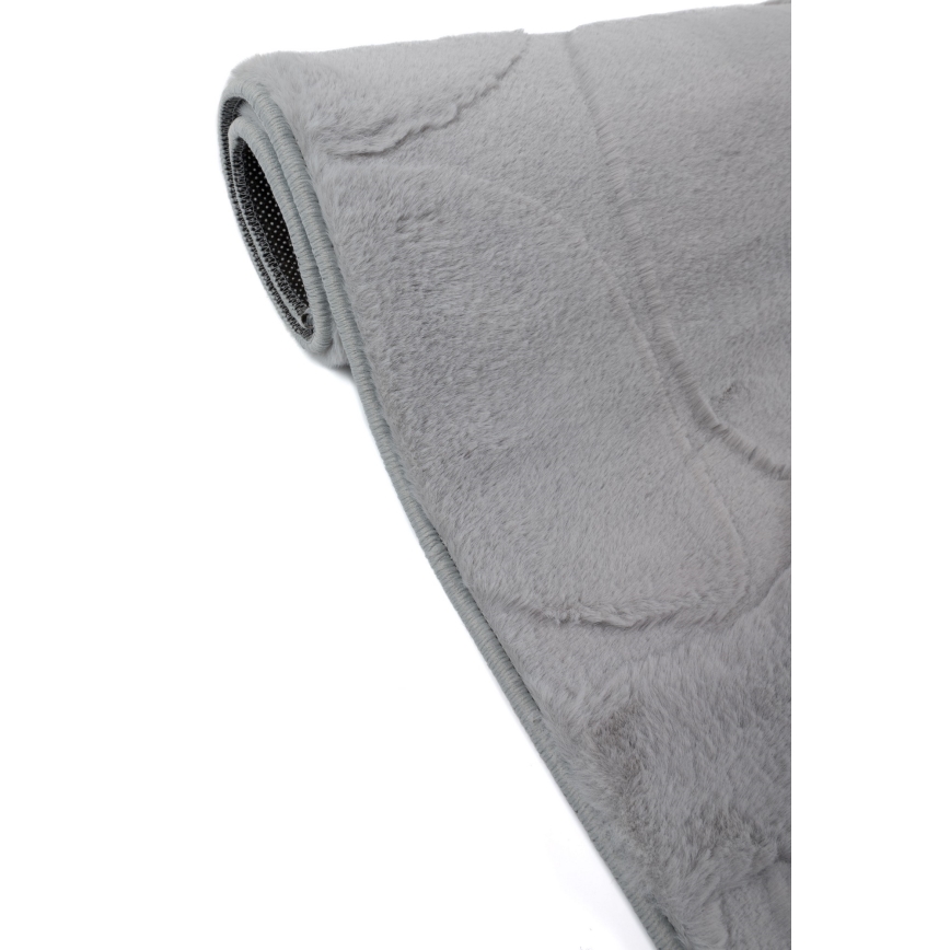Alfombra RABBIT 3D 160x230 cm gris claro