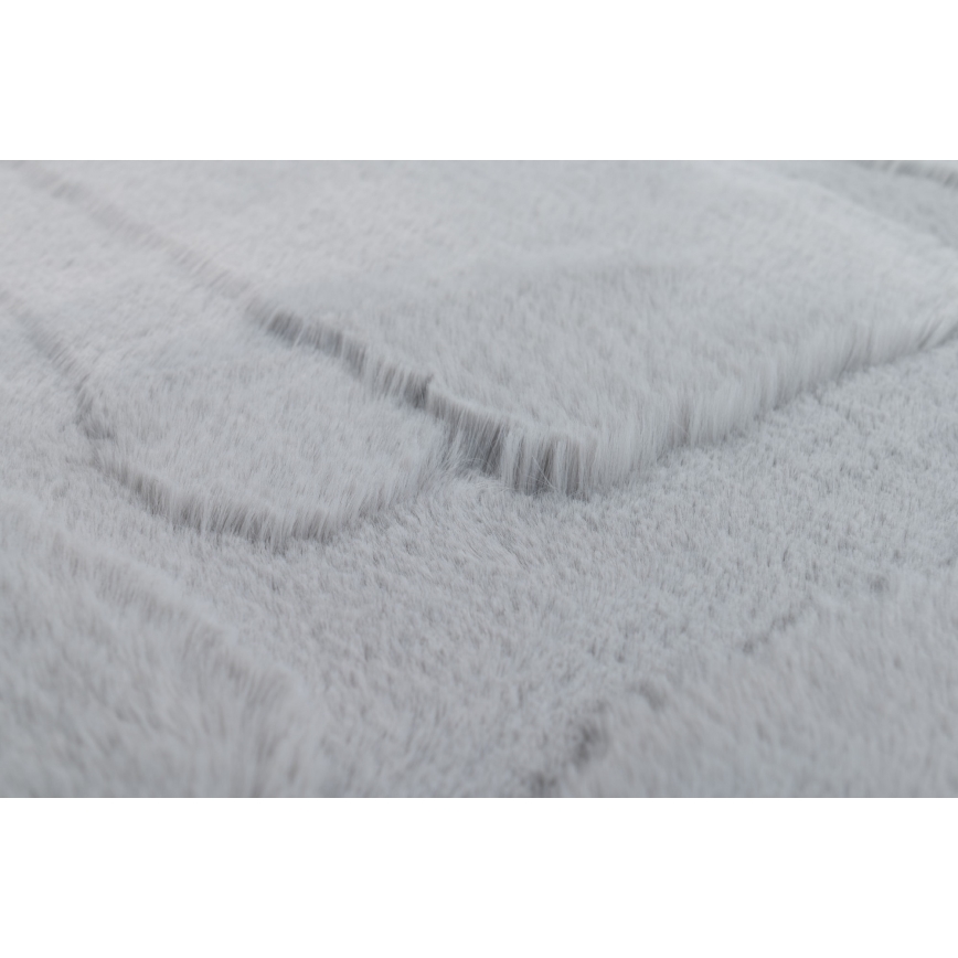 Alfombra RABBIT 3D 160x230 cm gris claro