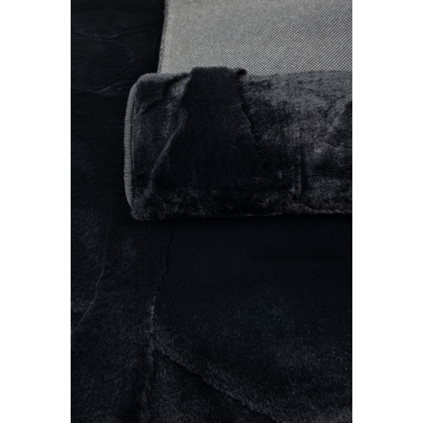 Alfombra RABBIT 3D 160x230 cm negra