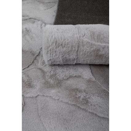 Alfombra RABBIT 3D 80x150 cm gris claro