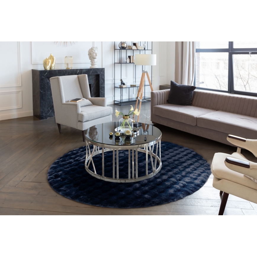 Alfombra RABBIT BUBBLE de 160 cm, azul oscuro