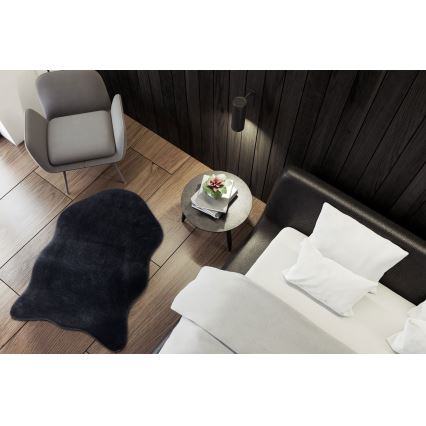 Alfombra RABBIT-FOX 60x90 cm, negra