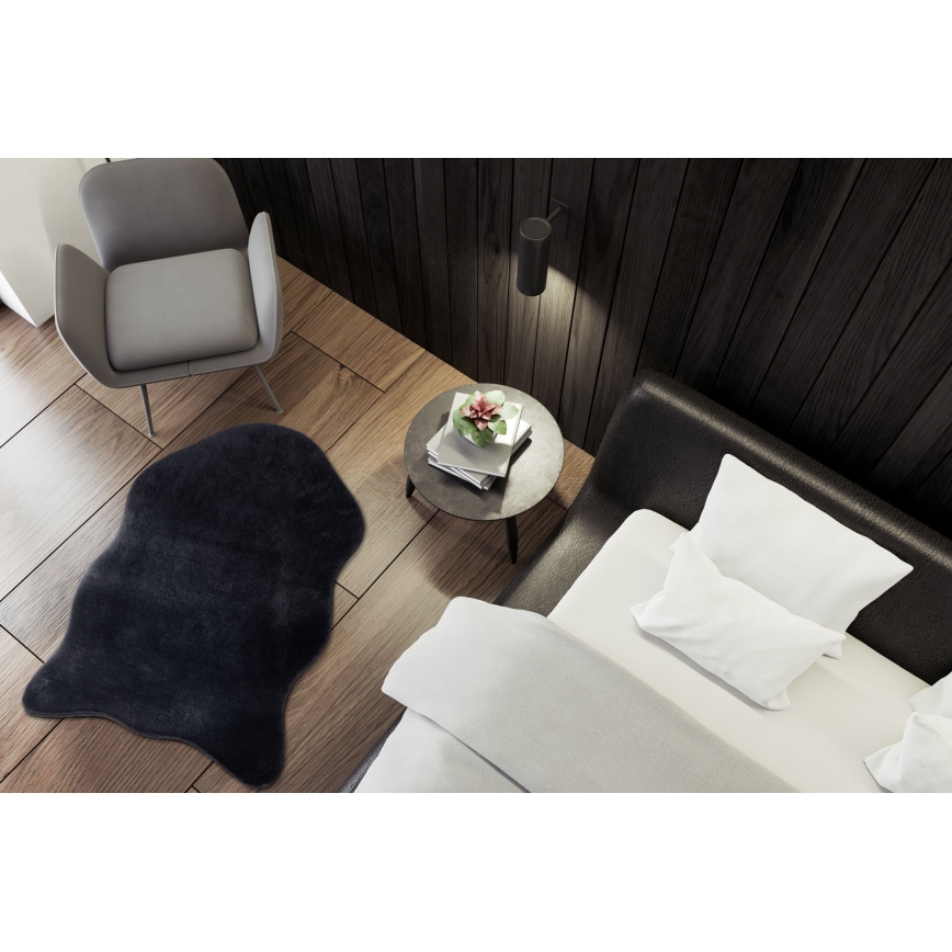 Alfombra RABBIT-FOX 60x90 cm, negra