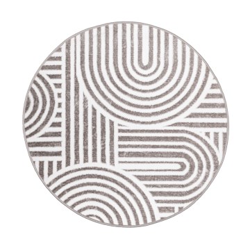 Alfombra SALAMANCA 100 cm gris y blanca