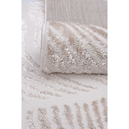 Alfombra SALAMANCA 200x280 cm beige/blanco/motivo de hojas