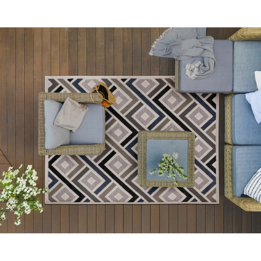 Alfombra SHIFT 160x220 cm gris/azul