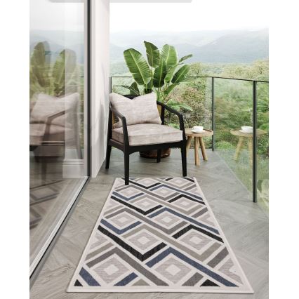 Alfombra SHIFT 80x150 cm gris/azul