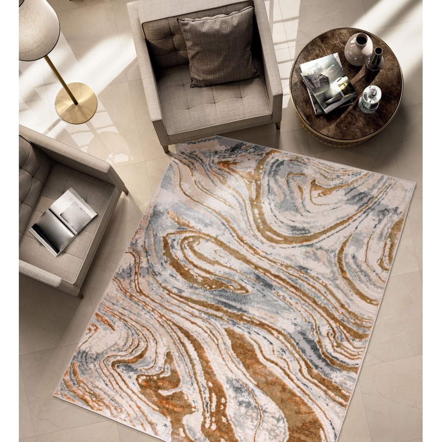 Alfombra STONE 120x160 cm beige/gris